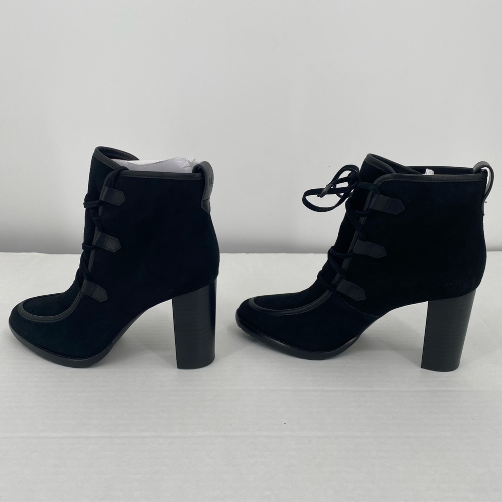 Lauren Ralph Lauren Womens Mabel Suede Lace-Up Booties Black Size 8.5‎ - Picture 8 of 14